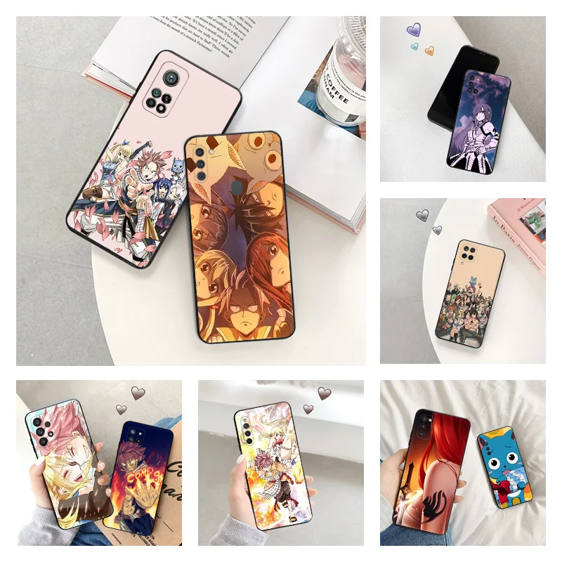 Etui na telefon Samsung A40 A51 A52 A53 A54 A71 A72 A73 A74 A41 A42 A31 A32 A33 A34 50 Anime Fairy Tail Miękki czarny silikonowy pokrowiec