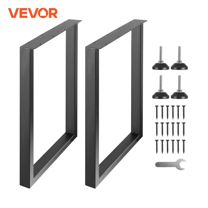 VEVOR 2pcs 28inch Table Legs Adjustable Furniture Legs Square Reinforced Steel Office Table leg Max Load 1000 lbs For Home DIY