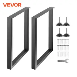 VEVOR 2pcs 28inch Table Legs Adjustable Furniture Legs Square Reinforced Steel Office Table leg Max Load 1000 lbs For Home DIY