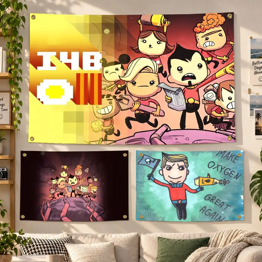 Game Oxygen Not Included Simulation Flags Personalized Banner Flag Room Dorm Camping Picnic Garage Bar Outdoor Wall Decor