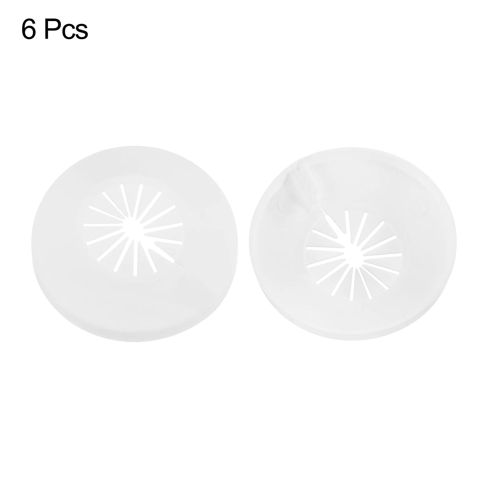 1/2/6Pcs Water Pipe Cover Decoration PP Plastic Escutcheon Collar Water Pipe Drain Line Tube Cover with Valve for Faucets White
