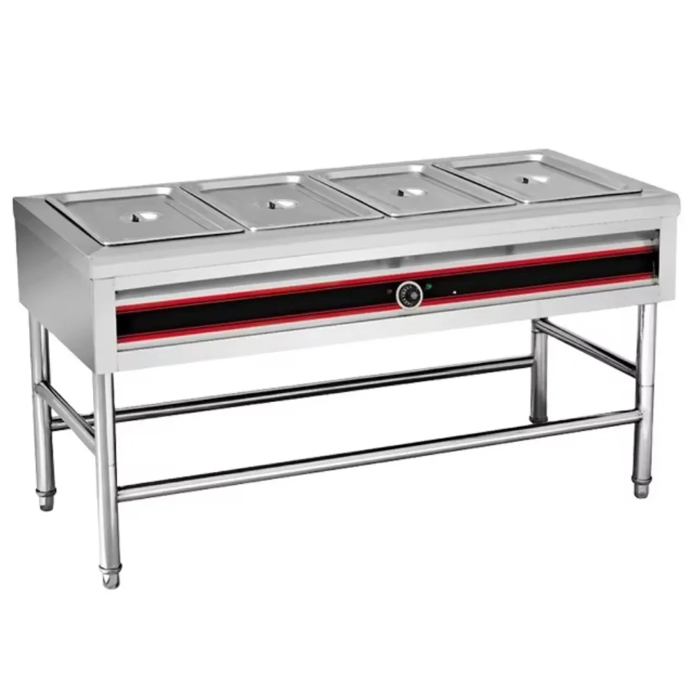 Restaurant Equipment Kitchen Counter Top Food Display Warmer Steam Table Buffet Bain Marie Server Showcase Hot Soup Warming