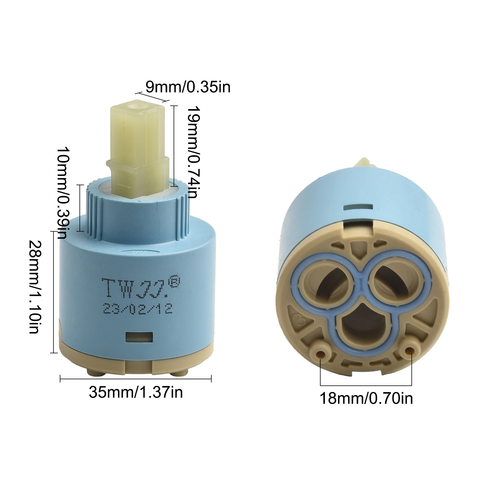 35mm/40mm ceramiczny wkład z kranu wymiana zaworu kran wody mieszacz zawór szpuli ceramiczny wkład kran akcesoria do kranu do wanny