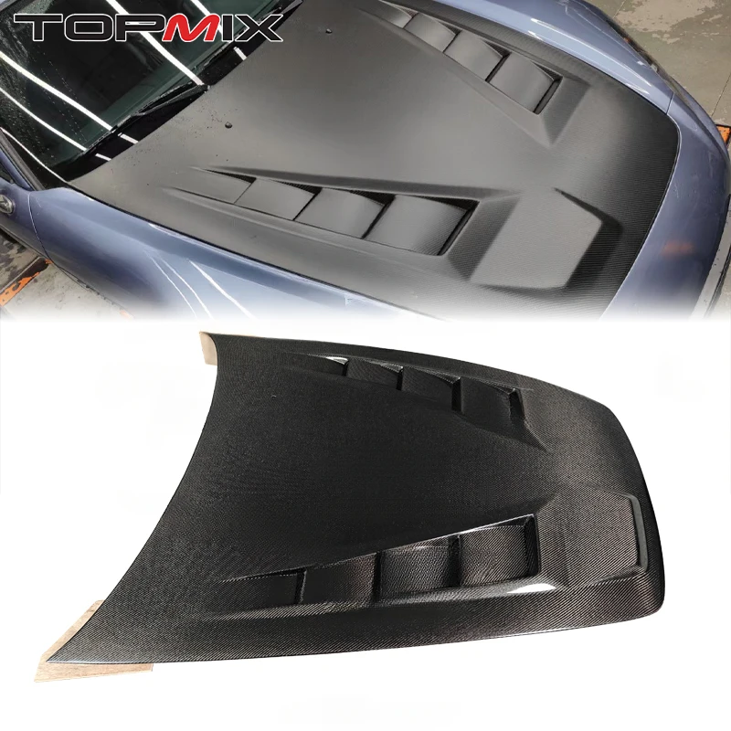 For Honda S2000 AP1 AP2 Mu-Style Vented Carbon Fiber Engine Hood (Matte/Gloss)