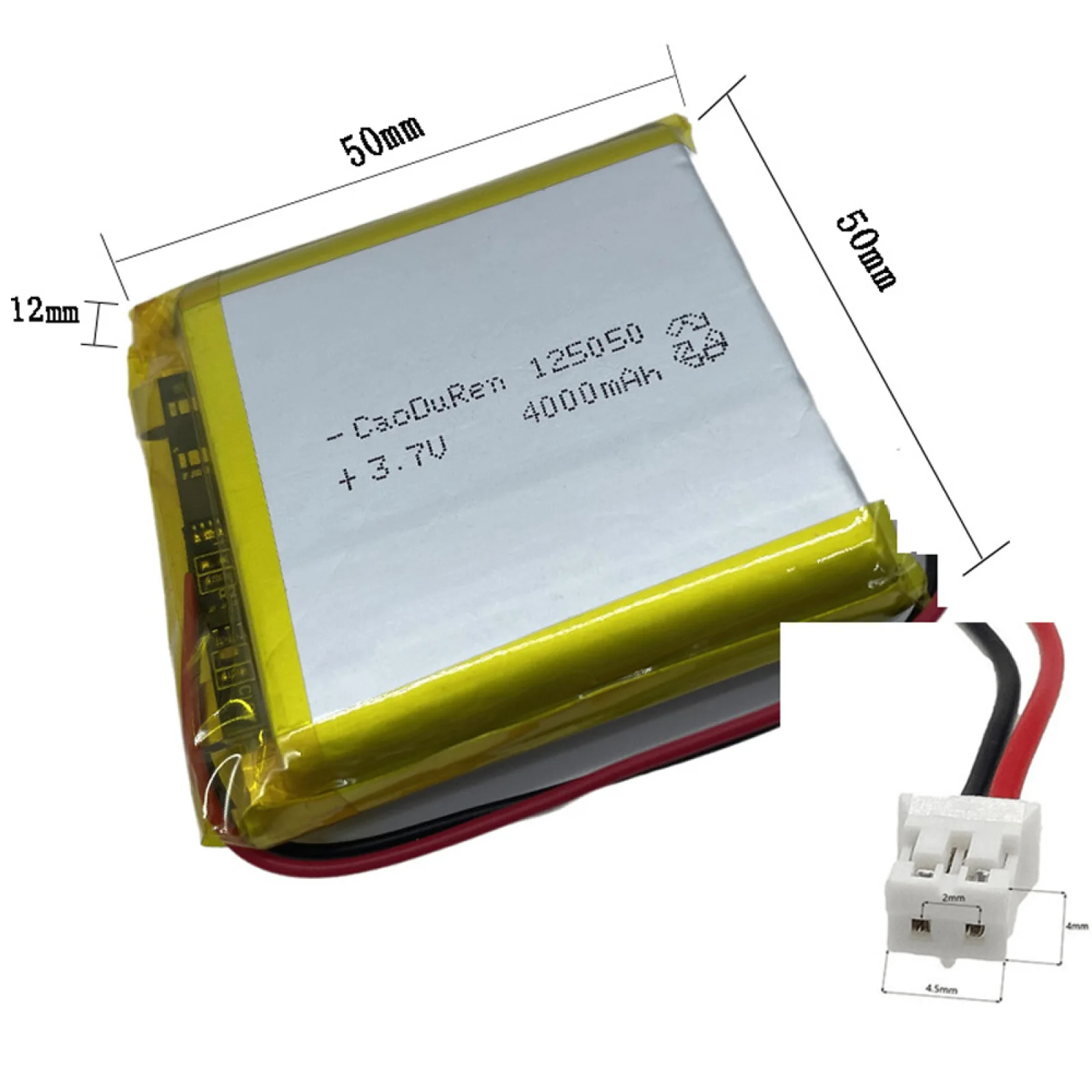 Rechargeable 3.7V 4000Mah 125050 Polymer Ion Battery For MP3 TABLET MP97 GPS DVD CHARGING TREASURE POWER MOBILE POWER