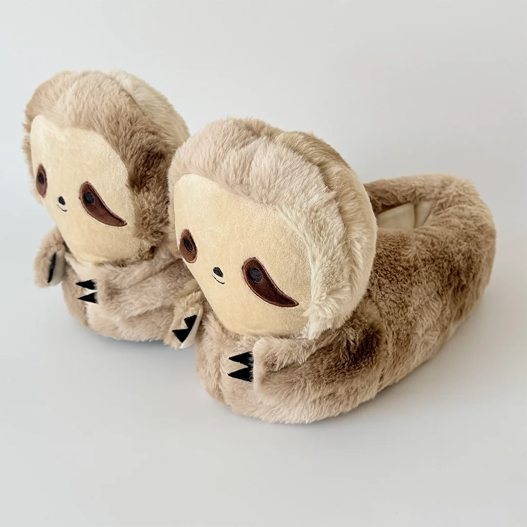 New Sloth Plush Slippers Cartoon Animals Stuffed Shoes Cute Women Men Indoor House Fuzzy Slipper Christmas Gifts