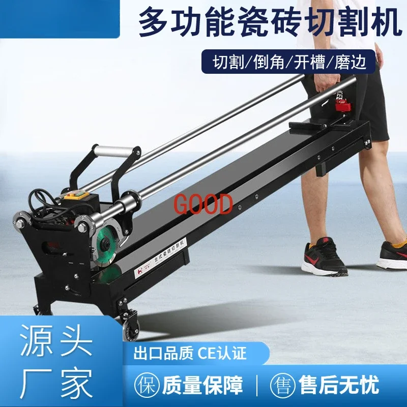 Automatic tile cutting machine, multi-functional 45-degree chamfer push knife