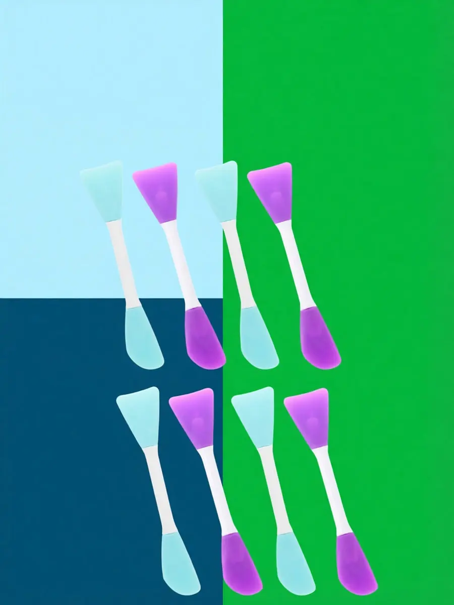 8Pcs Double-Ended Oil Painting Scrapers Painting Mixing Spatulas for Pigment Clay Color Mixing Screen Printing Squeegees Art