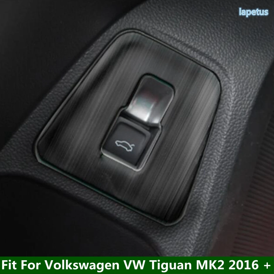 ABS-フォルクスワーゲンVWティグアンmk2 2016-2023用のステンレス鋼リアドアコントロールボタンカバー,トリムアクセサリー