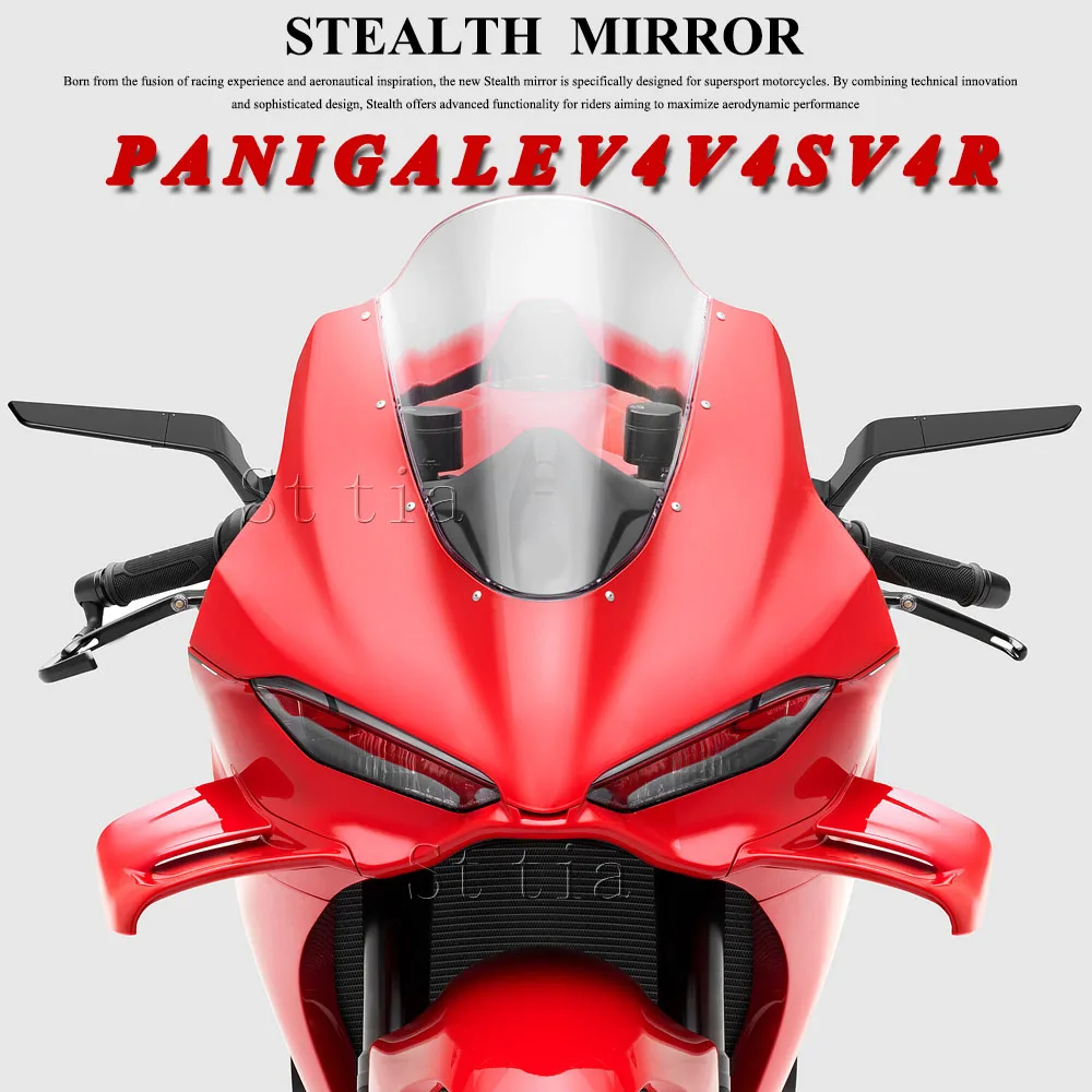 For Ducati Panigale V4 v4s 2025 2026 New Motorcycle Rearview Mirror Invisible Rearview Mirror Sports Winglet Wind Wing
