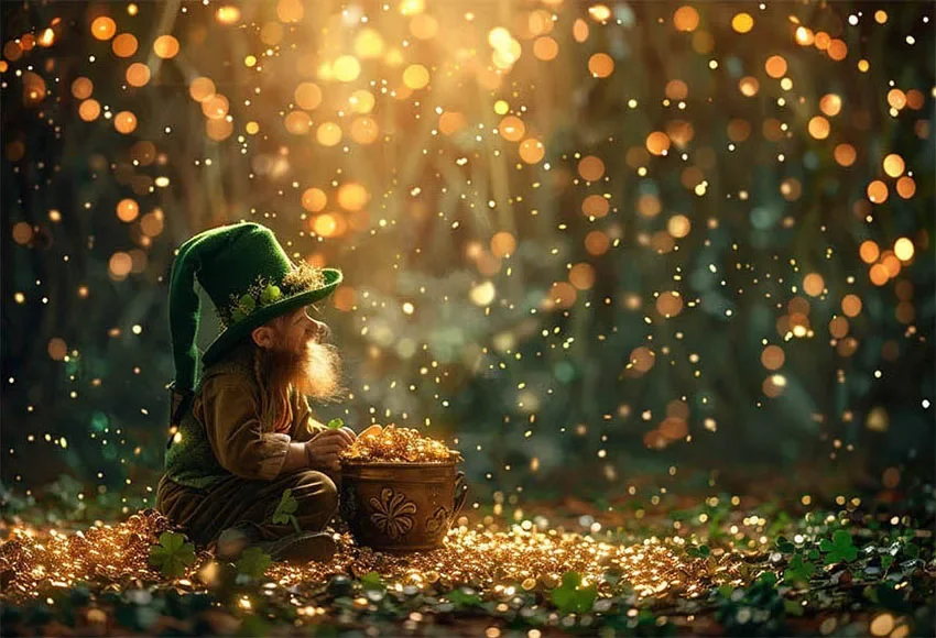 خلفية تصوير من Mehofond باللون الأخضر، يوم القديس باتريك، حفلة عيد ميلاد للأطفال، صورة سحق الكيك، خلفية ديكور للصور Studi