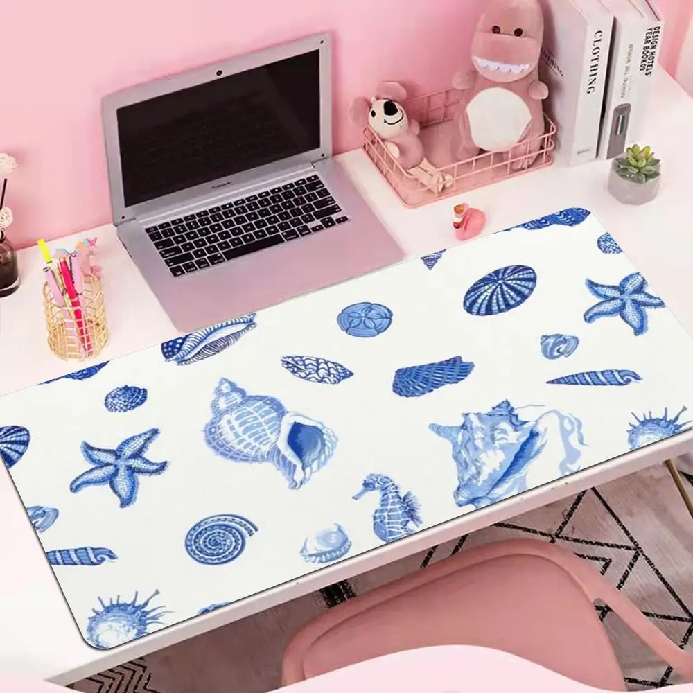 Shell Conch Muismat Muismat Bureau Muismat Leuke HD Bureau Pad Uitgebreide Gaming Toetsenbord Matten Grote XXL Gamer Muismat 90x40