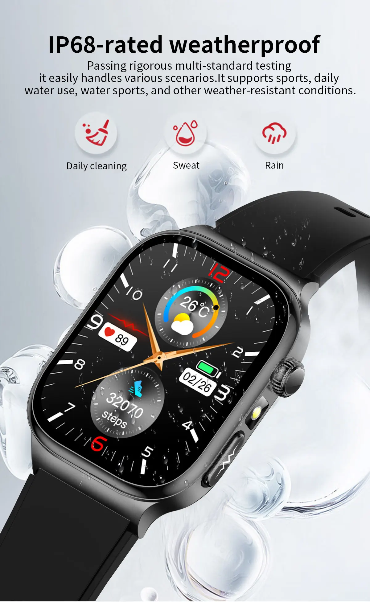 2026 Neue Krankenhausqualität Gesundheits-Smartwatch Körperfett EKG Blutsauerstoff Blutdruck Gesundheits-AMOLED-Bildschirm HD-Anruf Sport-Smartwatches für Herren – Detail 32