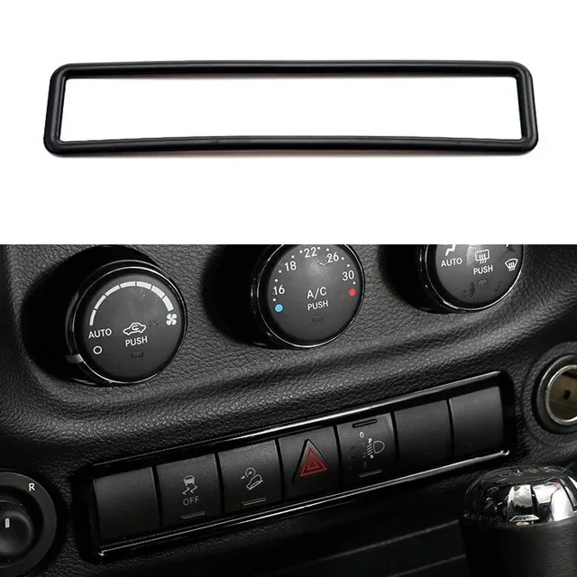 

8 Colors Auto Car Emergency Light Warning Light Lamp Switch Button Frame Cover Trim Styling For Jeep Wrangler 2011-2015