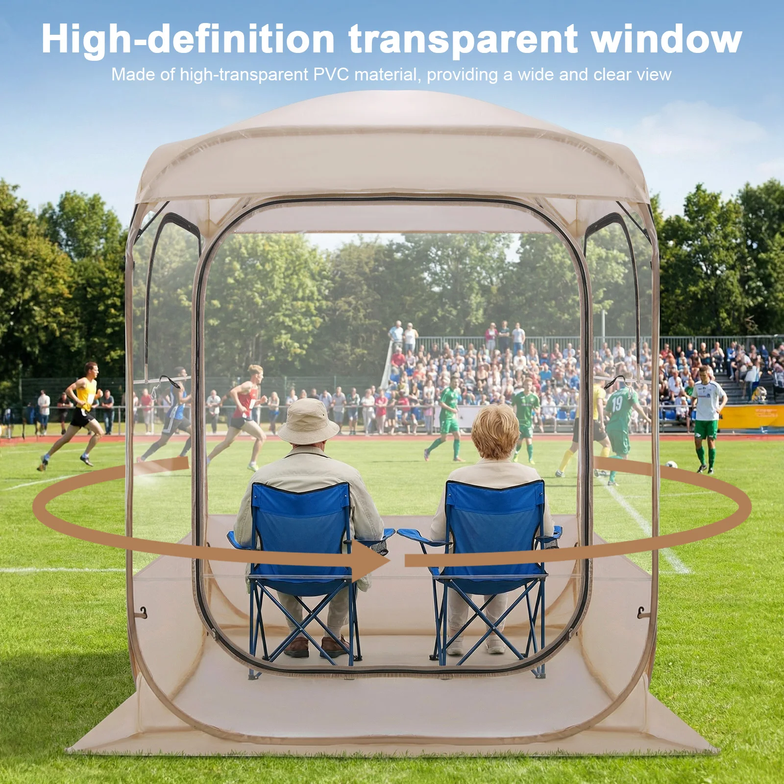 

Clear Bubble Tents 360 Panoramic View Outdoor Camping PVC Clear Tent Quick Setup for Sports Events Camping Fishing Cheering