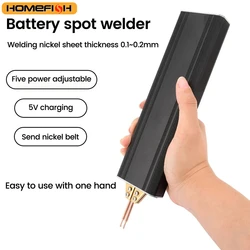Handheld batterij puntlasmachine Draagbare 18650 lithiumbatterij Nikkelplaat Nikkelstriplassen Aluminium laskop