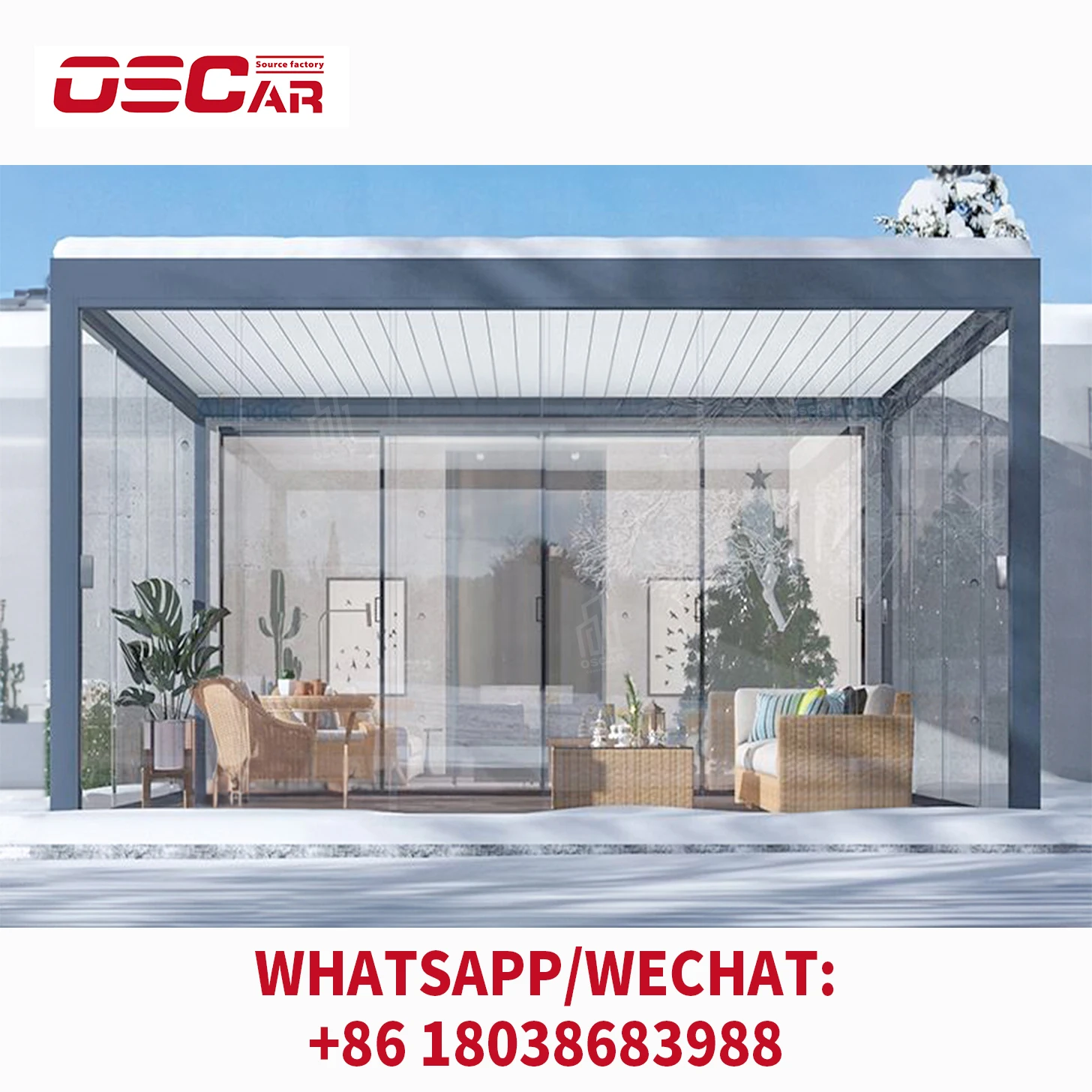 Manufacturer 10Ft X 10Ft Outdoor Aluminum Pergola Gazebo With Retractable Roof