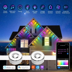 Wiscolor Permanent Outdoor String Light,Smart RGBIC Eaves Light Festival Party Lighting Halloween Christmas Holiday Decorations