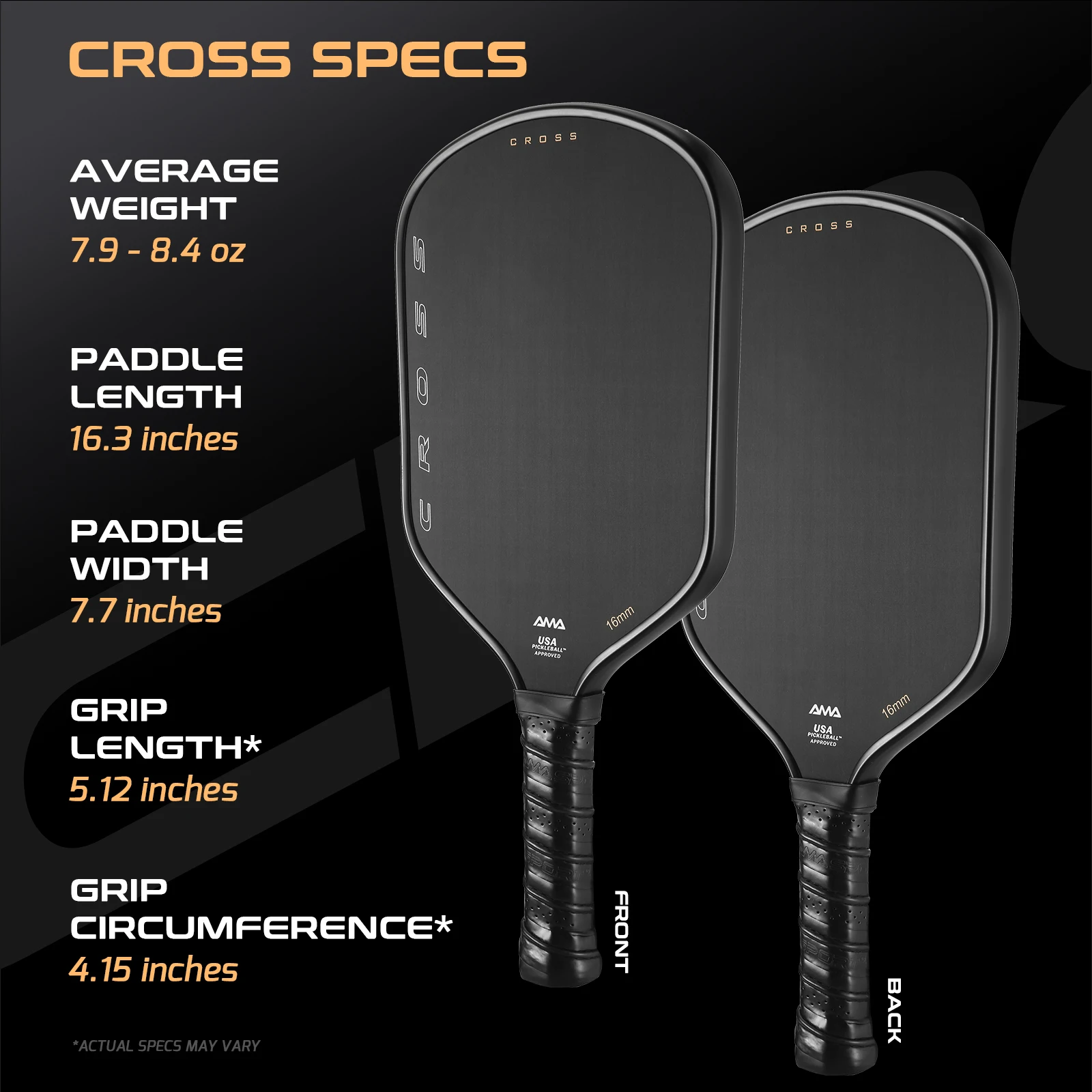 AMASPORT USAPA Approvel Pickleball Paddle with Cover Cross Series for Advanced Design & Premium Performance Pickleball Rackets - Image 4