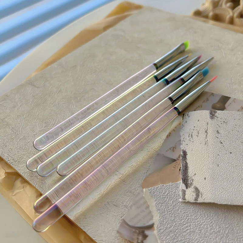 1 SZT. Kolorowy Pędzel do Paznokci z Uchwytem DIY Pisak do Malowania Manicure Pędzel do Rysowania do Zdobienia Paznokci Prezentacja Końcówek Paznokci Narzędzie do Malowania