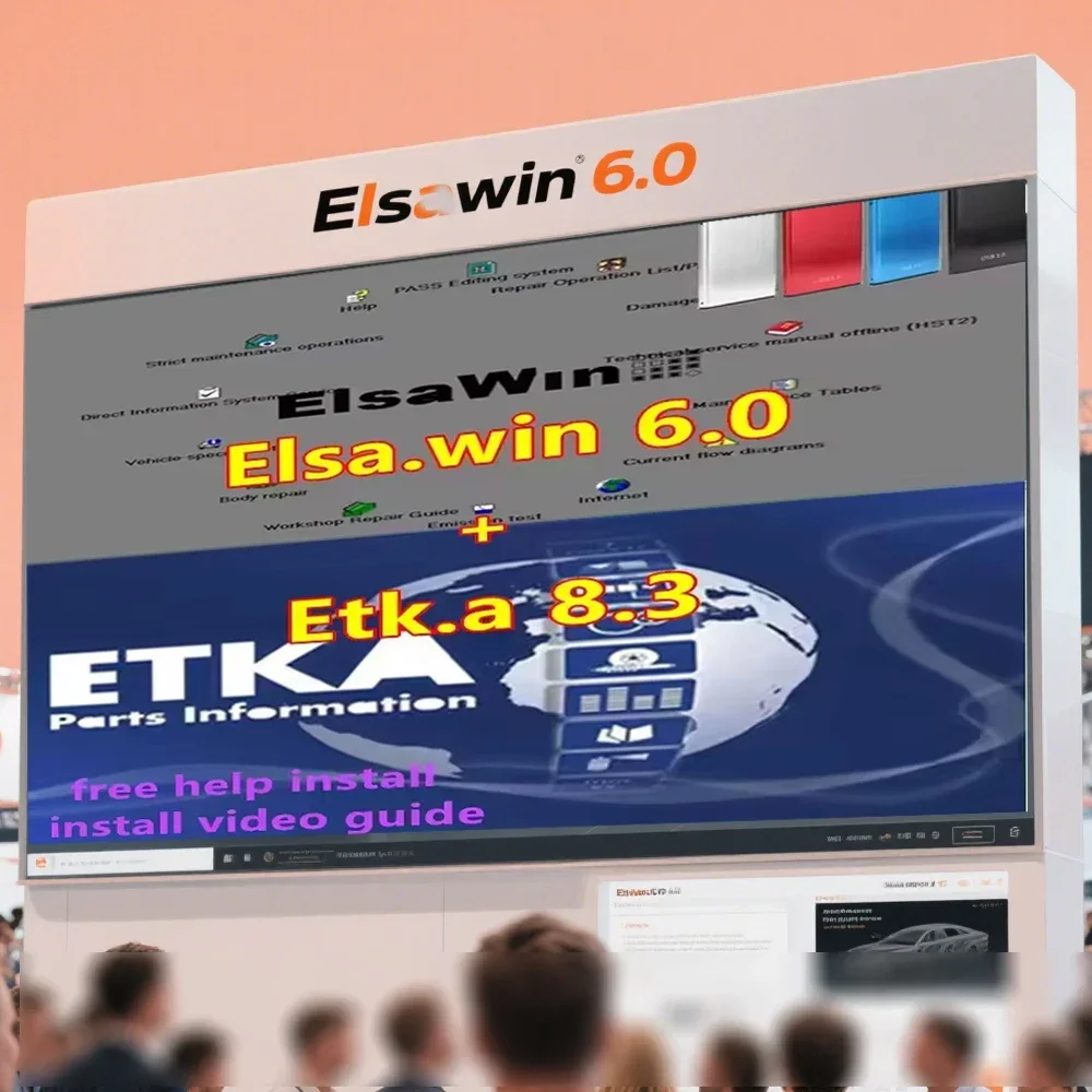 

Elsawin 6.0 Etka 8.3 Newest Auto Repair Software Electronic Parts Catalogue for V-W Au-di Car Tools