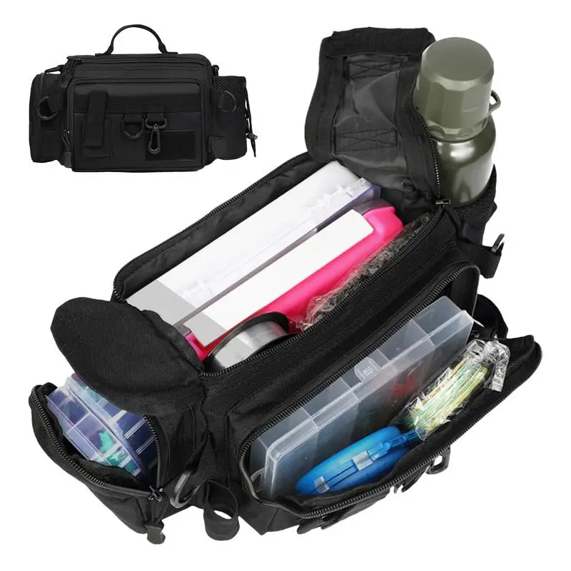 Fishing Waist Bag Outdoor Fishing Tackle Storage Pack Cross Body Sling Fishing Bag Lumbar Pack For Outdoor Fishing Hiking