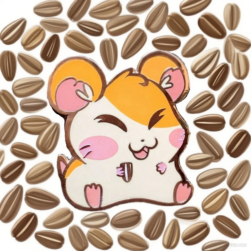 Cute Hamster with Melon Seeds Enamel Pin Animal Badge Brooch for Jewelry Accessory