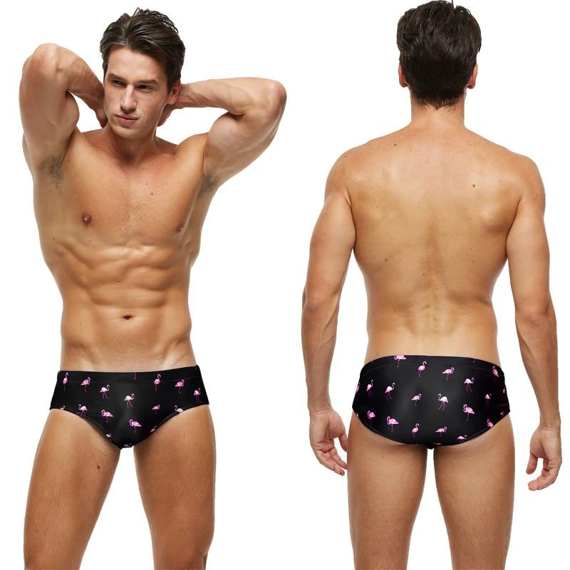 2026 New Datifer Mens Bañador Hombre Multicolor Swim Briefs Removerable Pad Shorts Soft String Beach Swimsuit