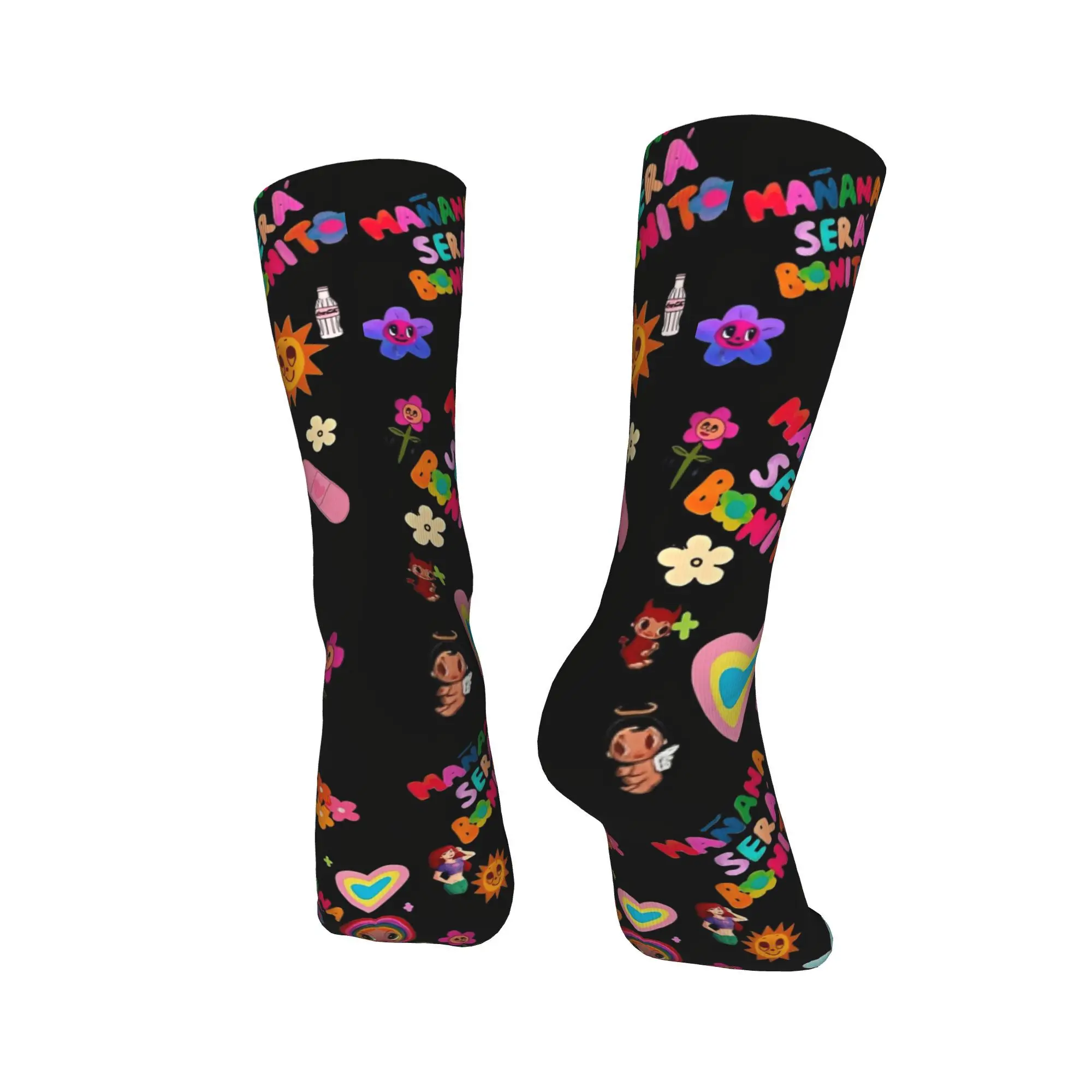 جوارب Manana Sera Bonito Karol G جوارب للنساء والرجال جوارب ناعمة قابلة للتنفس جوارب شتوية رياضية خارجية مضادة للانزلاق جرافيك