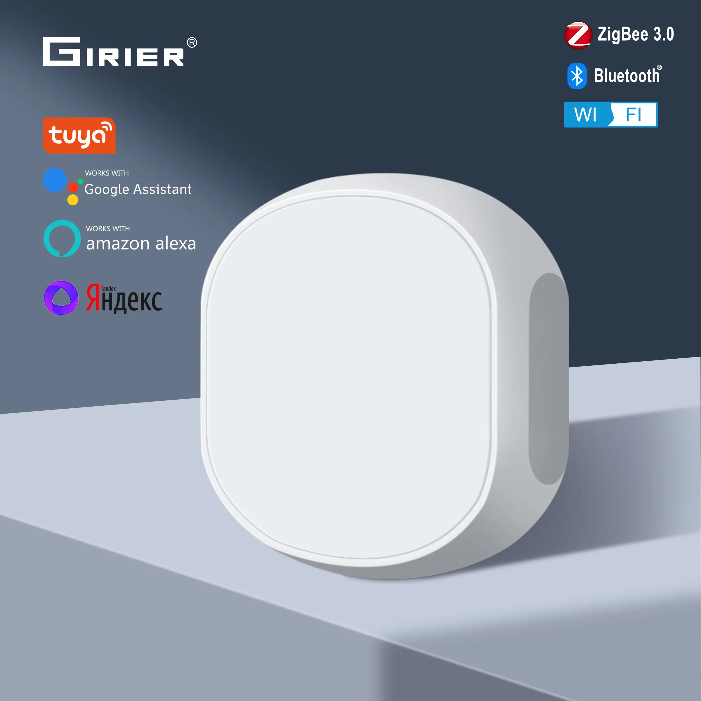 GIRIER Tuya Smart Wireless Multi-mode Gateway Bridge ZigBee Bluetooth Hub Supports Smart Life App Alexa Hey Google Yandex Alice