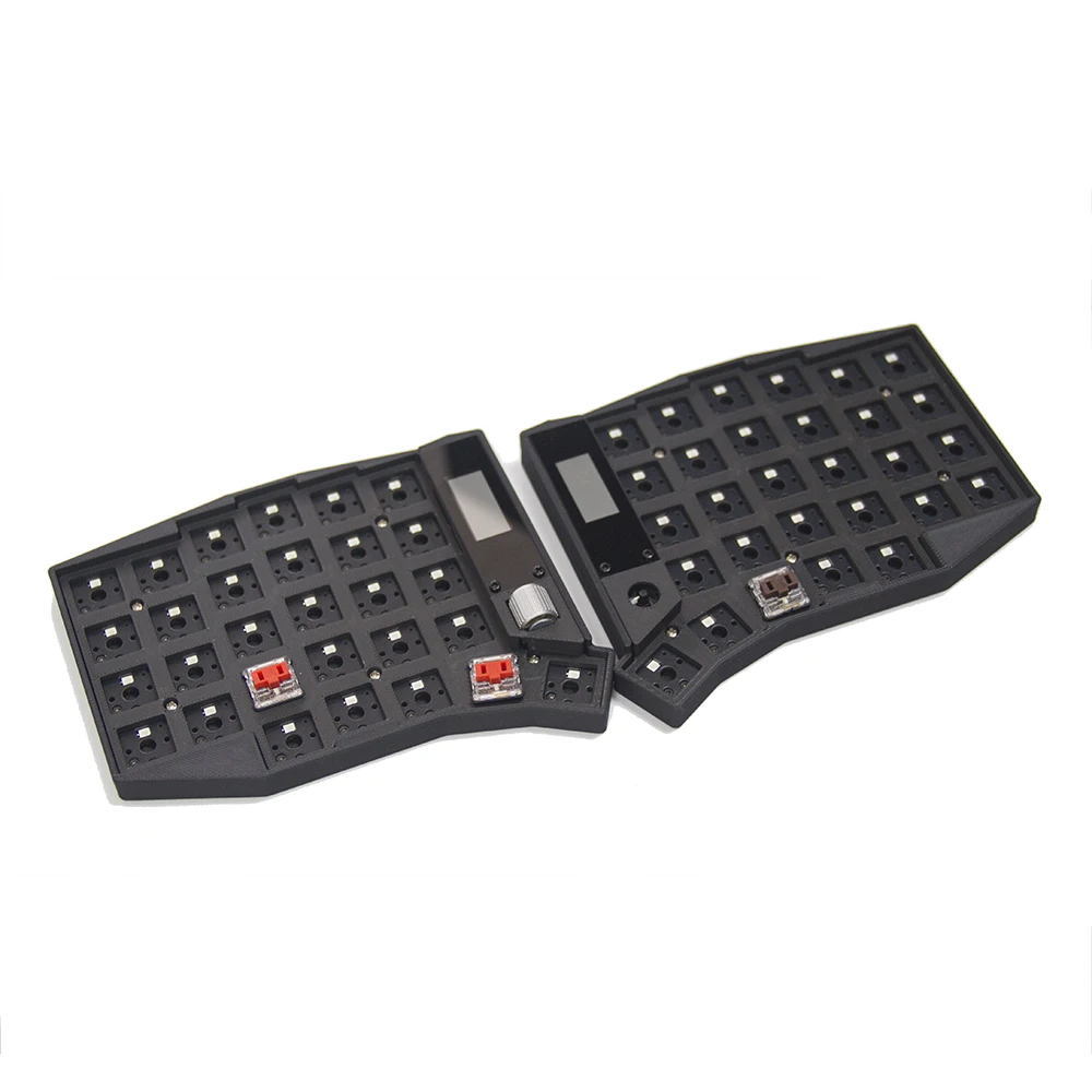 NEW Sofle Low Profile Wireless Split Keyboards Kit Custom Roller Joystick Nice View Screen Choc V1/V2 Switch ZMK Shock Keyboard