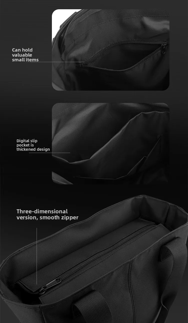 New Business Men's Handbag, Casual and Fashionable Computer Briefcase, Multi-functional Waterproof Large-capacity Storage Bag