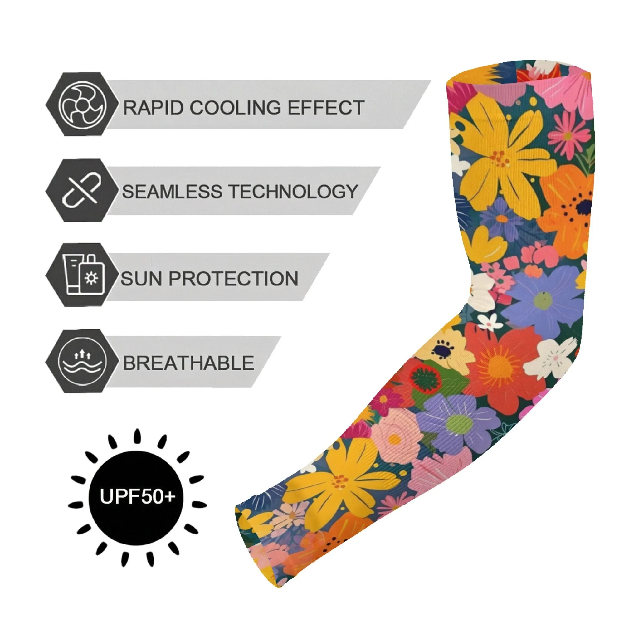 

Fashion Floral Sleeves Unisex Breathable Comfortable Non-slip Protective Sleeves Gardening Cycling Outdoor Sports Sleeves