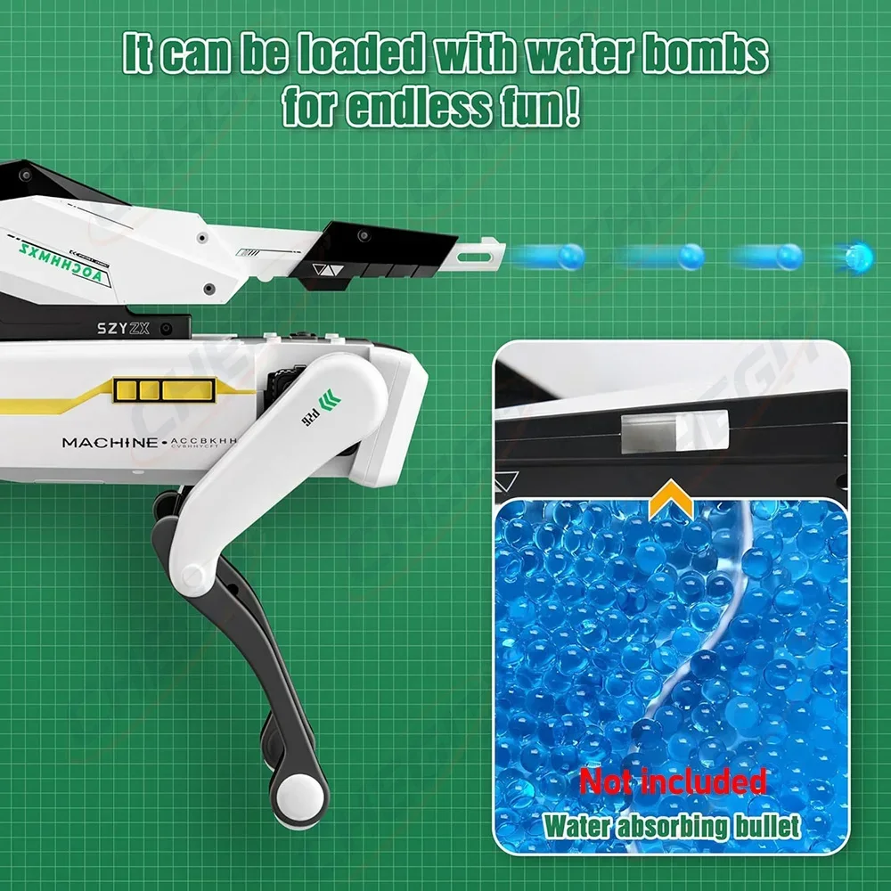 CHEGIT Elektryczny Robot Pies RC z Klipsem Wielofunkcyjny Robot Pies Mechaniczny RC Zabawka Edukacyjna Bioniczny Inteligentny Robot Prezent