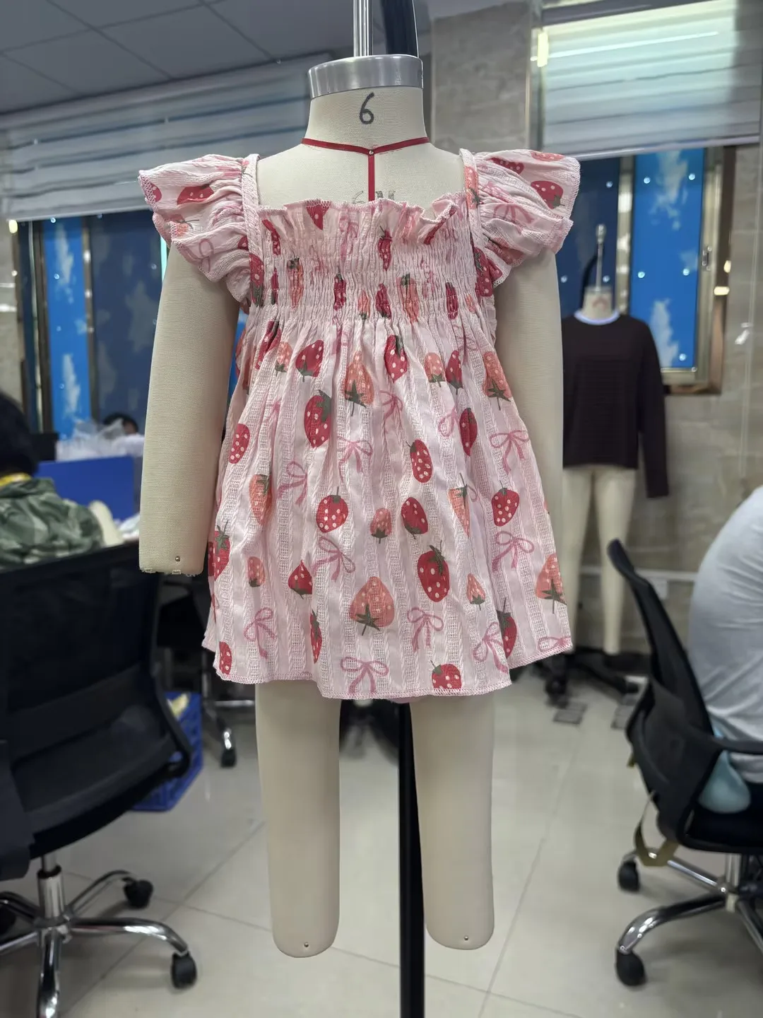 

Toddler Kids Clothes Baby Girls Summer Outfits Square Collar Strawberry Bow Print Tanks Shorts Holiday Beach Clothing