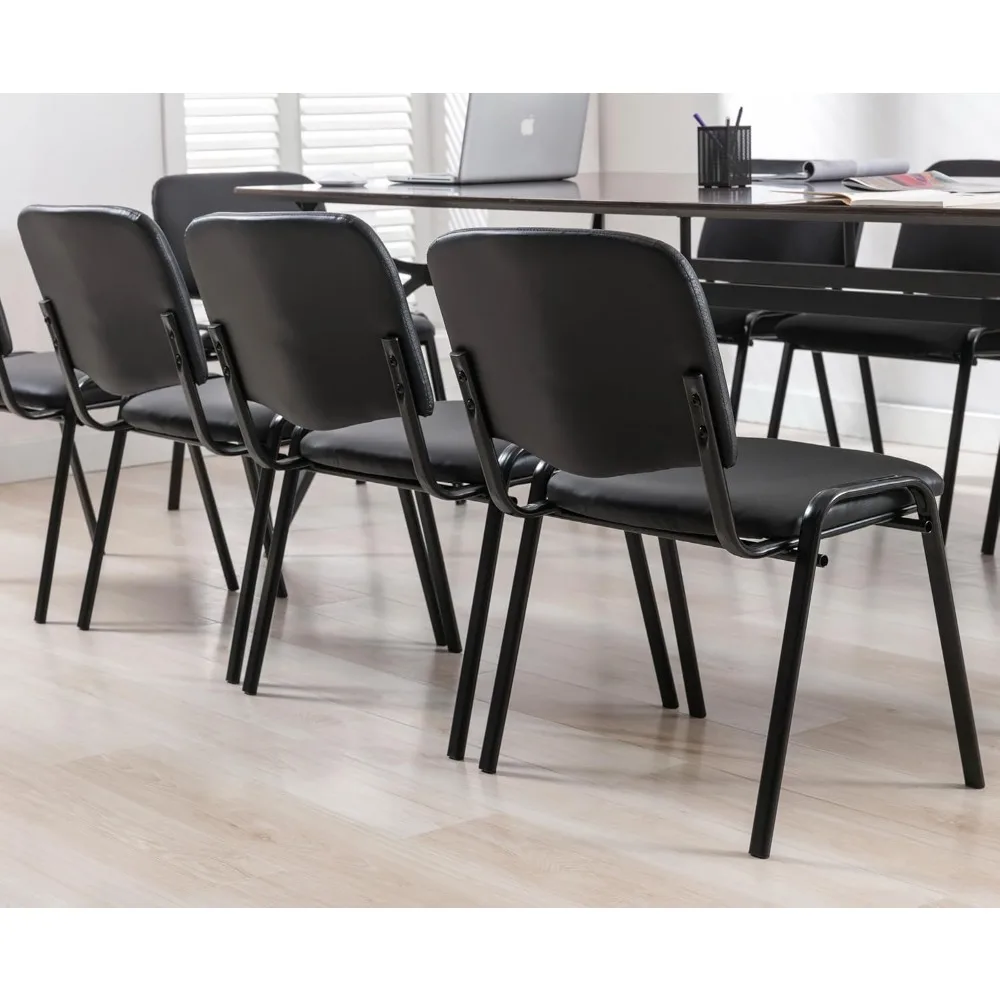 School Chairs,10 Stackable Chairs with Flip-up Tablet Arm, Vinyl Leather Stackable Guest Chairs, School Chairs