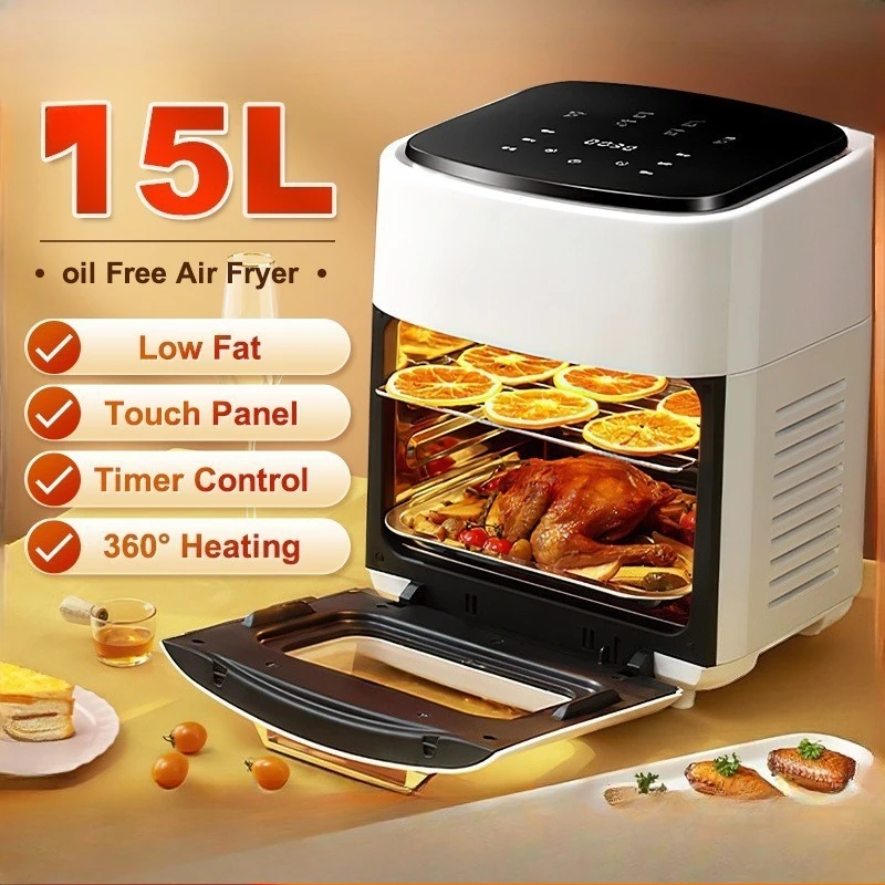 

15L Multi-functional Large-capacity Electric Fryer Automatic Visual Intelligent Electric Oven Three-dimensional Surround Heating