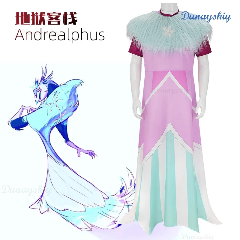 

Helluva Andrealphus Boss Cosplay Costume Anime Ice Queen Cosplay CostumeUnisex Outfit Halloween Party Fancy Set 2025 New Dress