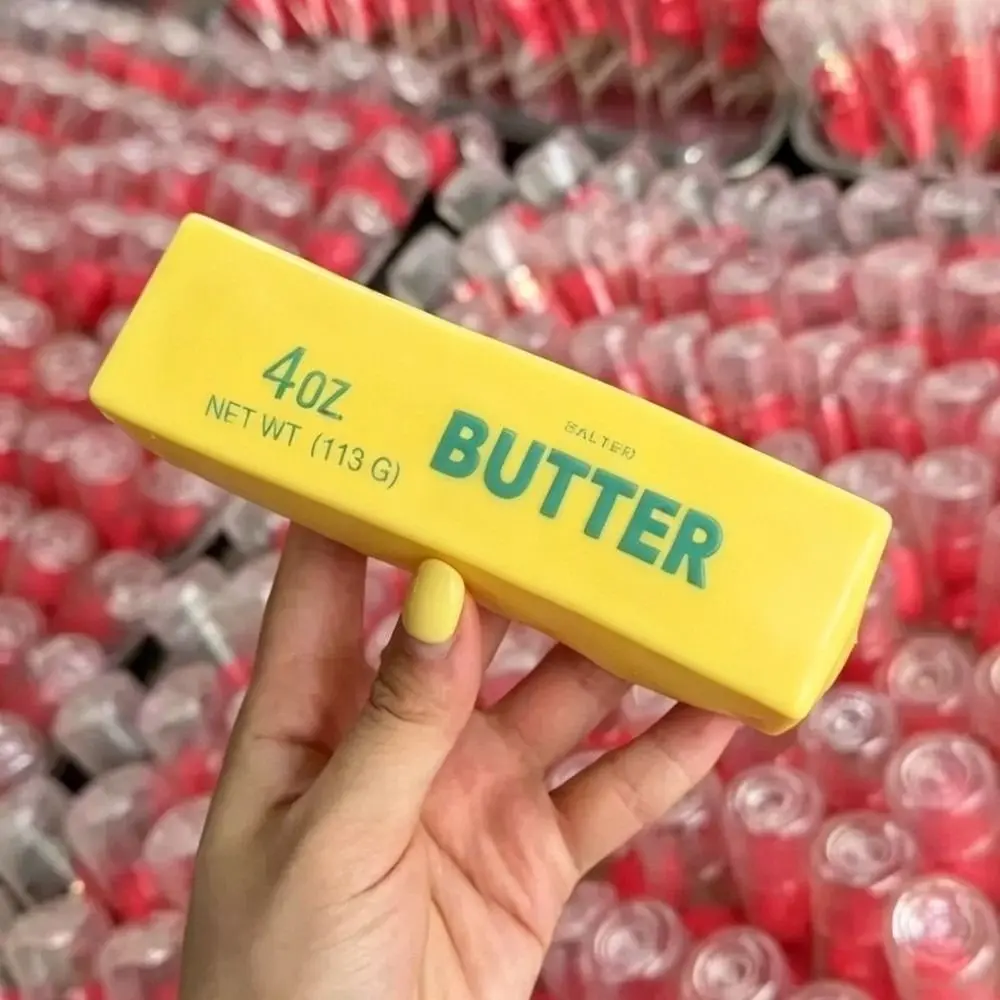Crunchy Butter Stick Squeezed Sound Effects 14cm Crackling Butter Bar Plasticity Building Blocks Butter Stick Squishy