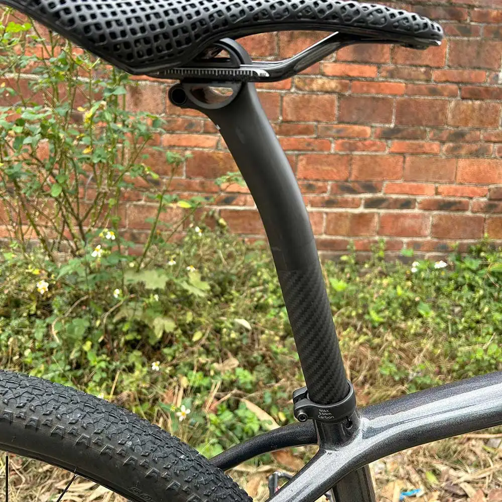 ELITAONE Карбоновый подседельный штырь Setback 5/20 ммMTB/подседельный штырь для шоссейного велосипеда, совместимый с полумушлями из углеродного волокна 7x9 мм, легкий вес 150 г