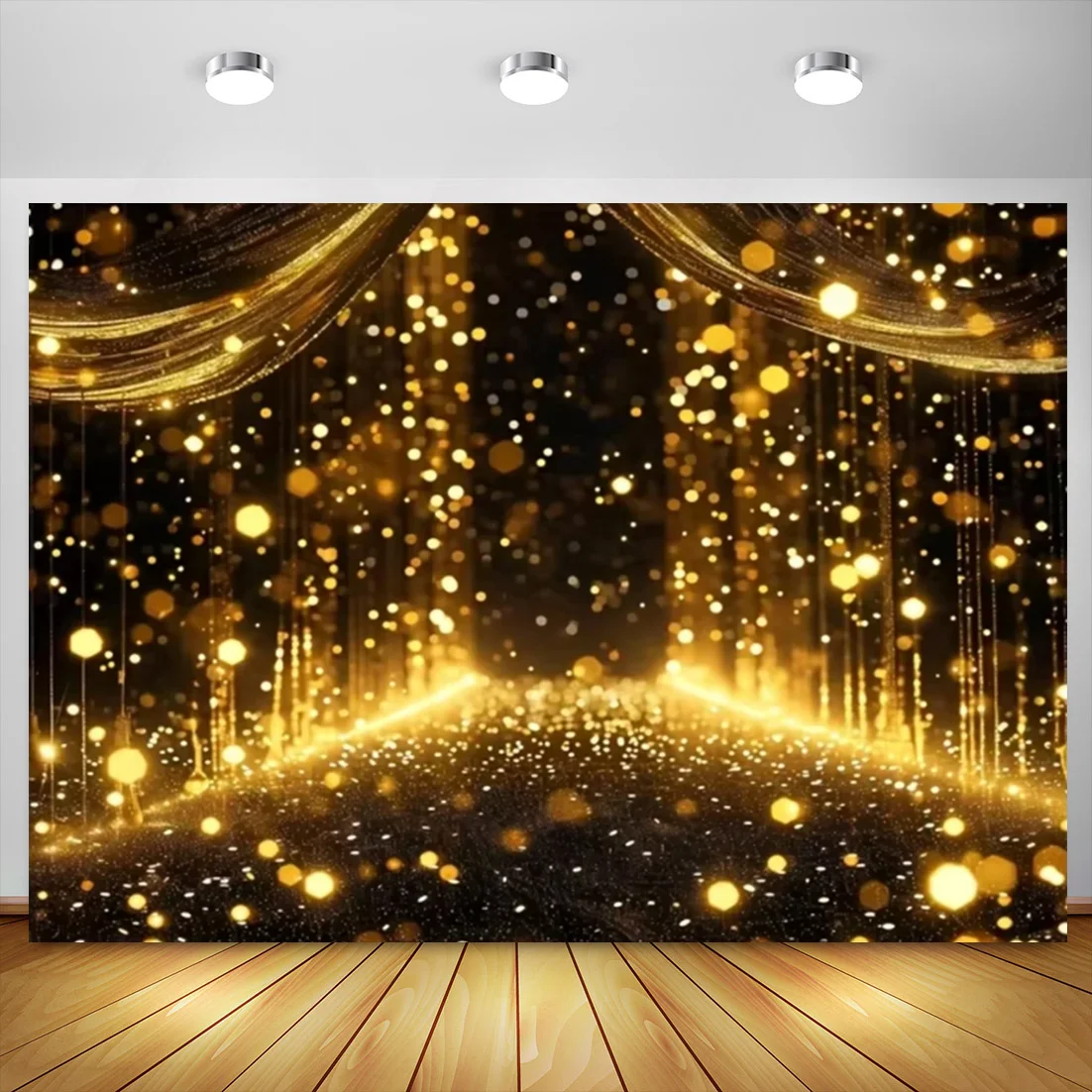 Glitters Dreamy Light Bokeh Photography Backdrop Shinny Spot Sparkle Abstract Halos Wedding Party Decor Background  Prop