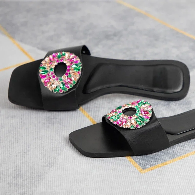 Z Laides Summer Shoes 2024 Fashion Brand Design Flat Sandals for Women Luxury Outside Beach Party Female Casual Slides