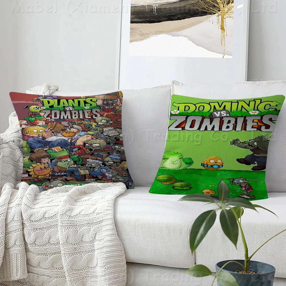 P-Plants V-Vs Z-Zombies Pillow Cover For Bedroom Room And Living Room Sofa Decorative Cushion Cover