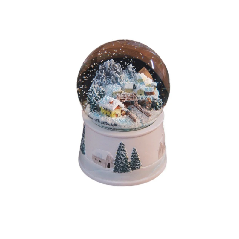 

Snow in Hokkaido Crystal Ball Snow Picture Floating Snowflake Music Box Music Box Boys and Girls Birthday