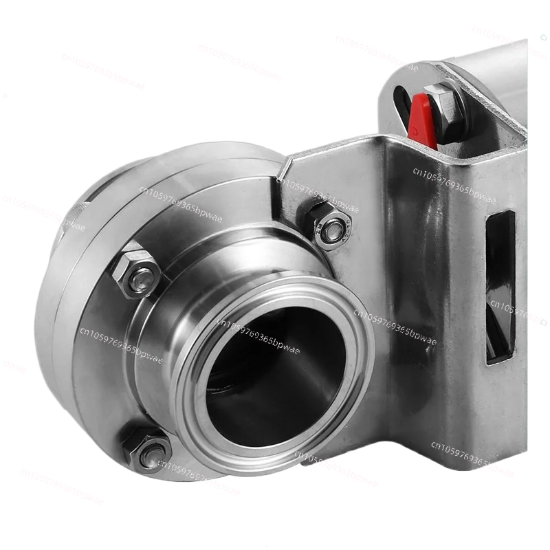 304 Sanitary Grade Quick-loading Pneumatic Butterfly  Stainless Steel Vertical Single-acting Clamp-type Manual Valve Welding