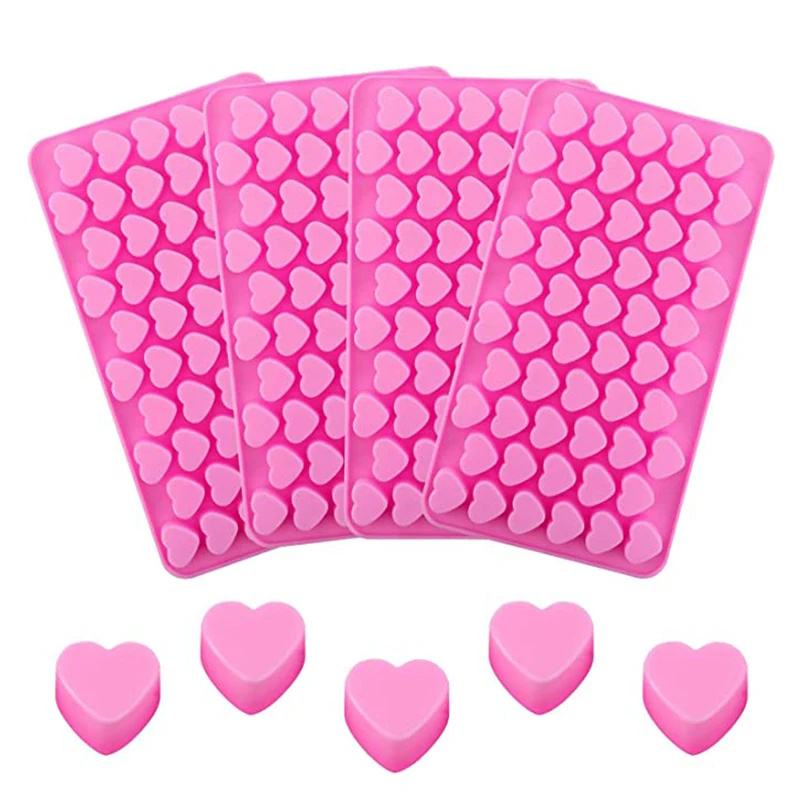 Mini Heart Gummy Mold Chocoalte Candy Ice Cube Wax Melt Silicone Mould Coeur Moule Molde Corazon Silicona Moldes De Kitchen Cake