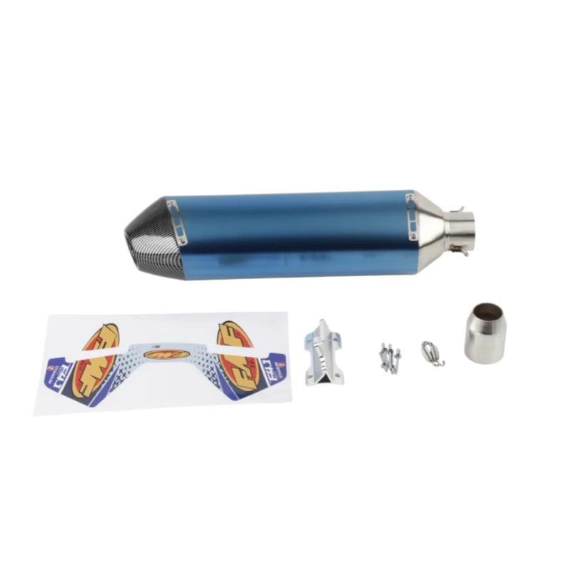 51mm Inlet FMF Style 4 Stroke Motorcycle Slip On Exhaust Muffler Pipe With Mount Bracket For KTM 450 EXC RC390 DRZ400 R1 R3 R6