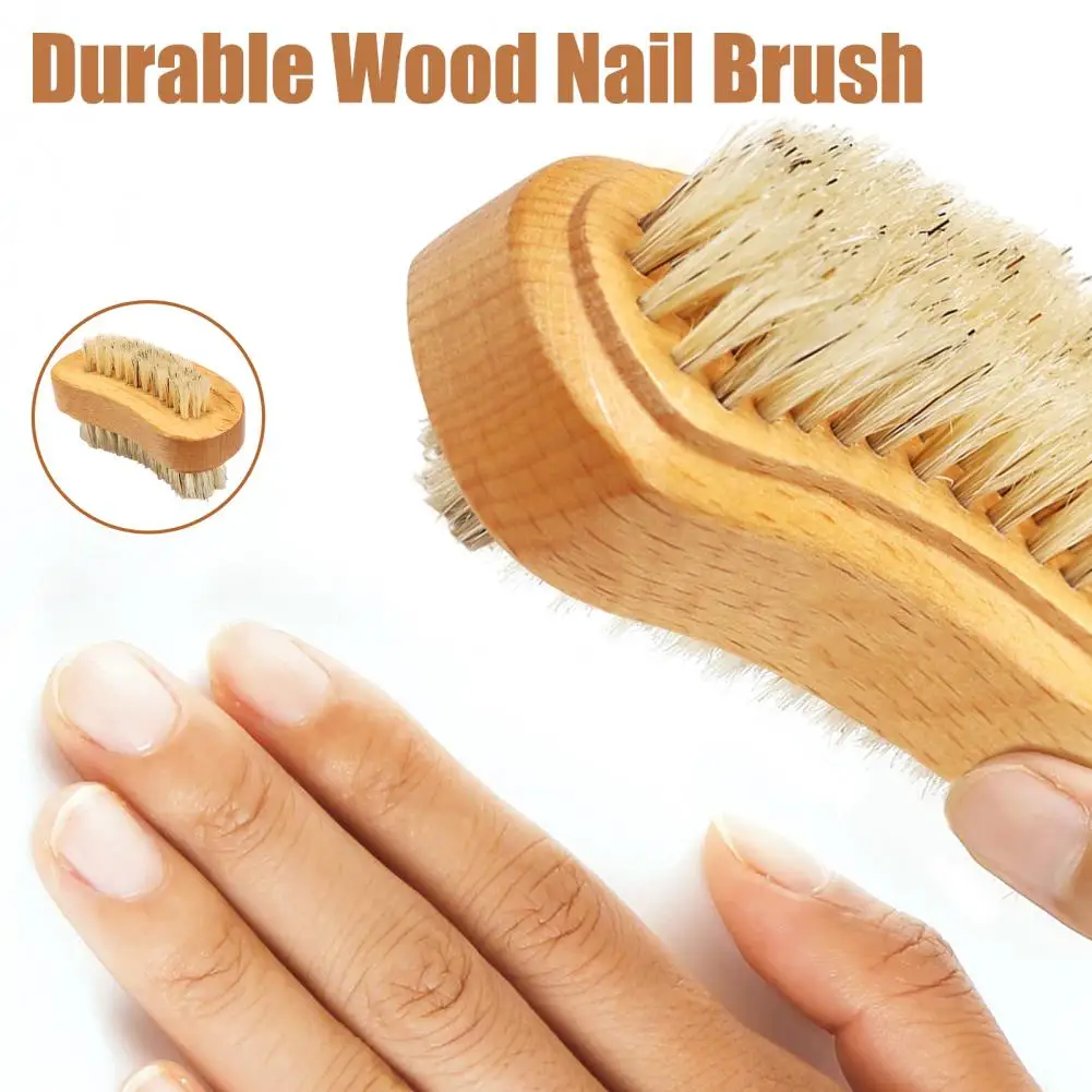 Wooden Nail Scrub Brush Double-sided Wooden Nail Brushes Set Multi-purpose Nail Care Accessory for Toes And Nails Cleaning Tools