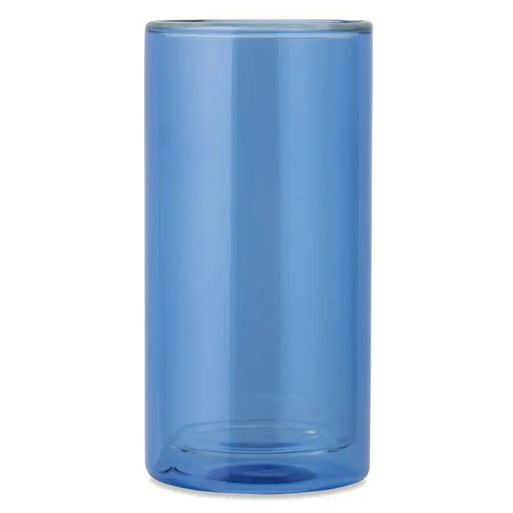 

16oz Double Wall Drinking Glass, Blue