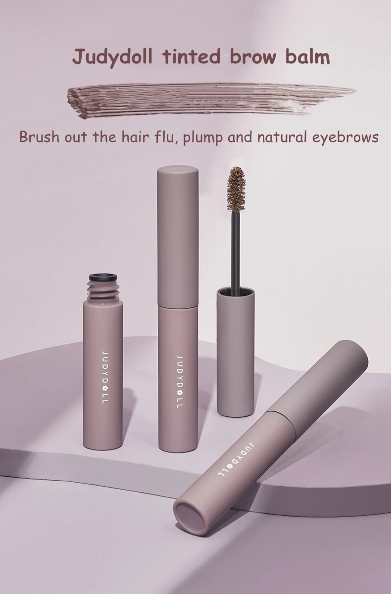 Nuovo aggiornamento! Judydoll Balsamo per sopracciglia colorato Spazzola per capelli Flu Plump Impermeabile Naturale Sopracciglio Tinta Cosmetici Sopracciglia Trucco